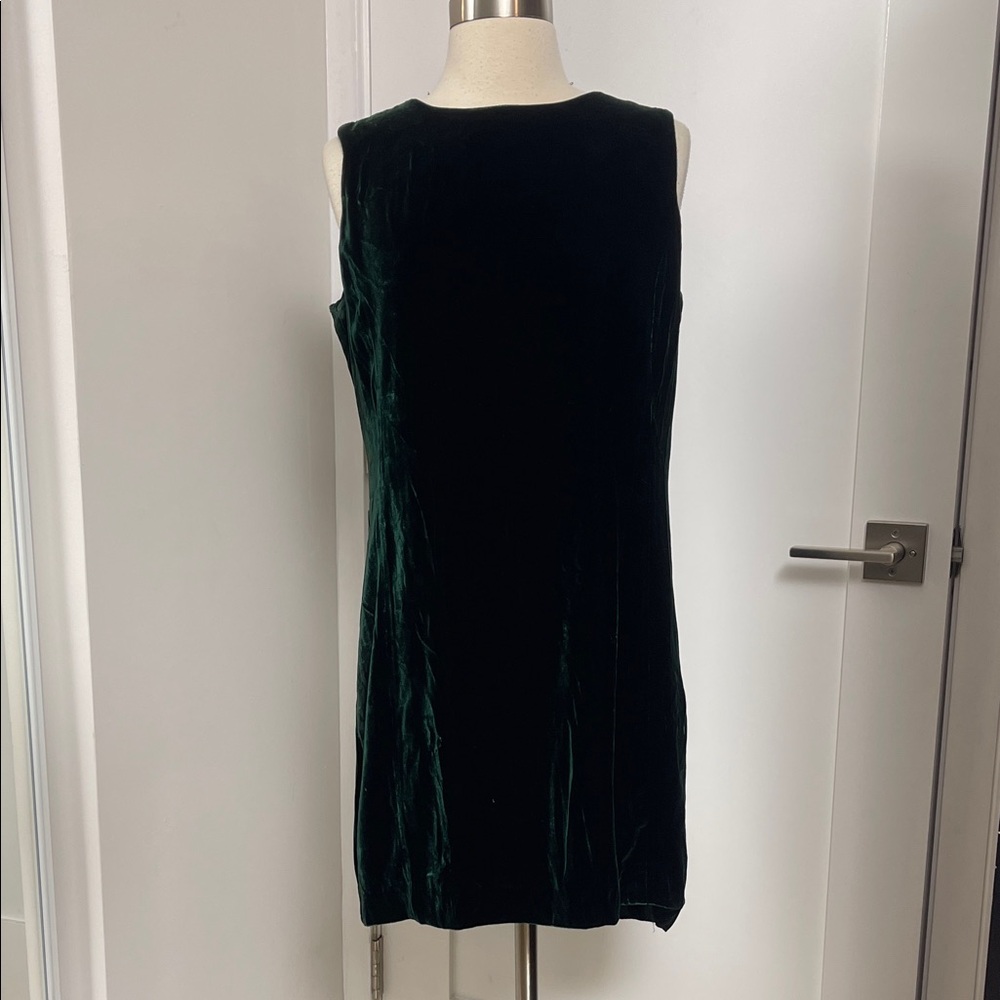 GAP Dark Green Velvet Mini Dress